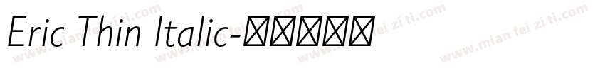 Eric Thin Italic字体转换